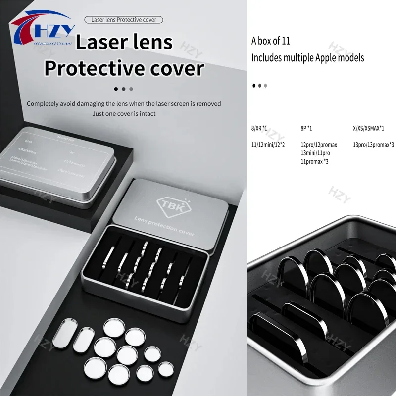 TBK Laser Machine Camera Lens Protective Cover For iPhone 8 -13 14 15 Pro Max Back Cover Glass Rear Camera Lens Protection Tool
