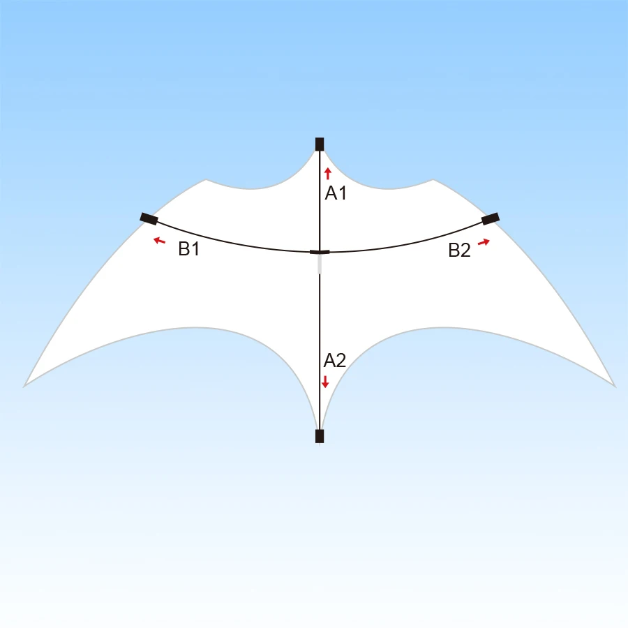 1.6-Meter Irregular Delta Kite, Wind Magic Kite, Cool and Handsome Gift for Boys, Outdoor Sports, Family Games, Easy to Fly