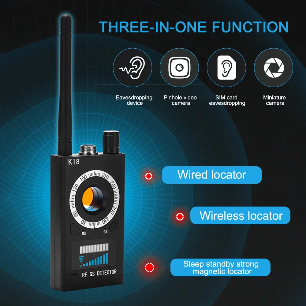 Detector K18, inspección de localizador anti GPS de hotel, dispositivo antiescucha, detección anticámara, productos de seguridad para habitación