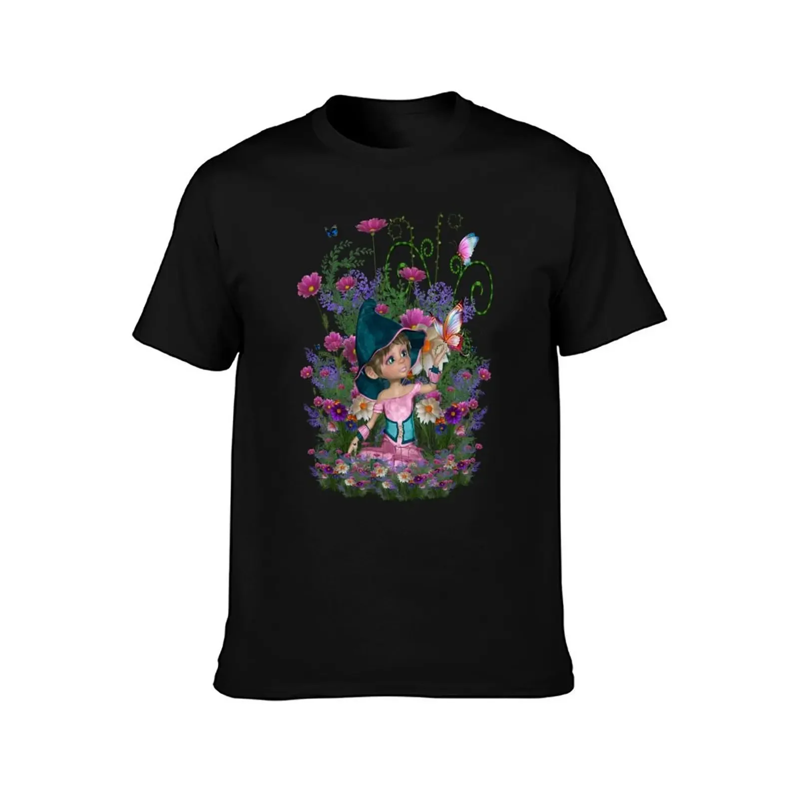 Fairy garden T-Shirt for a boy anime stuff man t shirt clothes for men