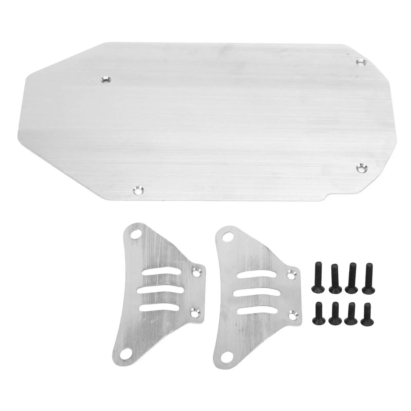 

Upgraded Silver RC Car Chassis Armor - Scratch Resistant Stainless Steel Accessories for tt02 1/10 RC Cars - Easy Install