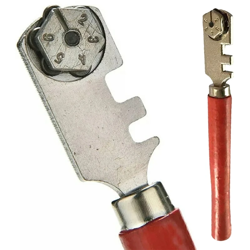 Rotella taglio portatile in carburo Coltello per vetro a sei ruote per taglierina per vetro