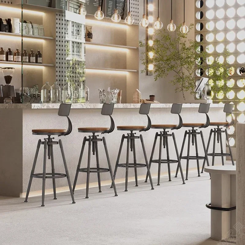 Swivel Adjustable Height Bar Stool Minimalist For Home Pub Reception Office Stool High Seat Furniture Multipurpose Use