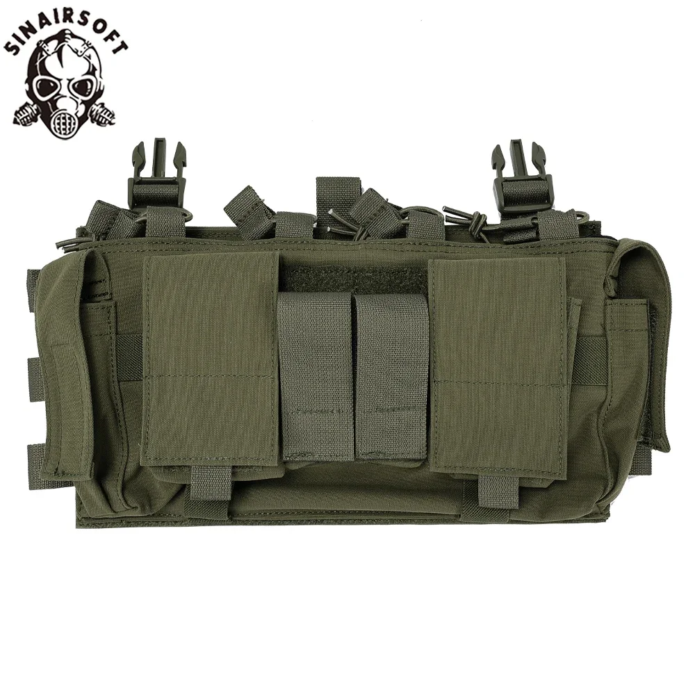 SINAIRSOFT MF Style Gen IV Kompatible Tischkarten 5,56 Magazintasche für Airsoft Tactical Chest Rig Weste Outdoor Jagd Schießen