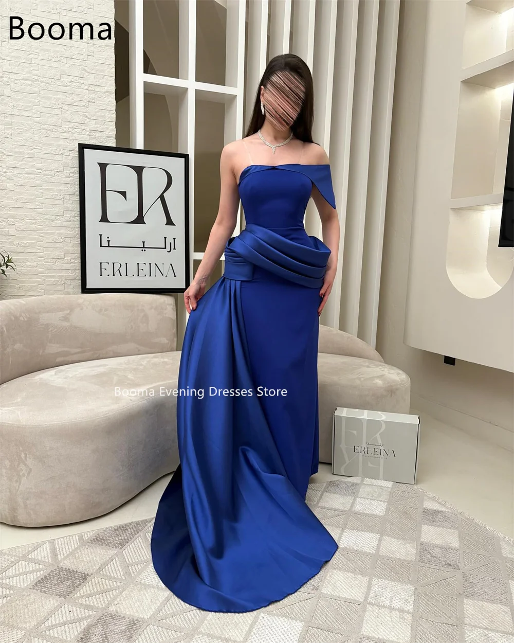 Booma zeemeermin uit de schouder eenvoudige avondjurken formele jurken voor vrouwen mouwloze elegante galajurken op maat gemaakt 2025