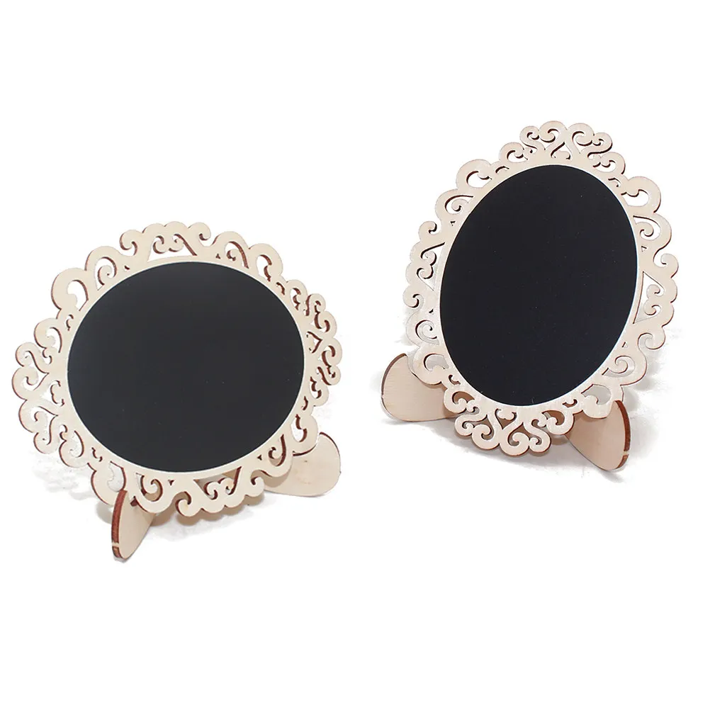 

10Pcs Chalkboard Label Tags Reusable Mini Blackboard with Easel for Office School Classroom DIY Crafts Wall Decor Functional