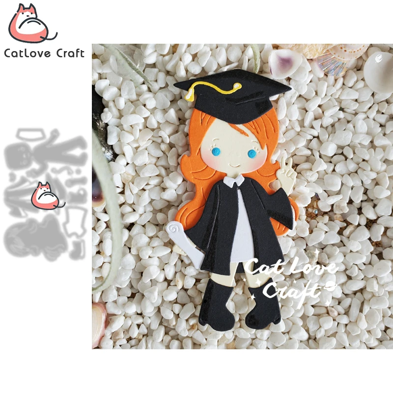 

Градиентные металлические штампы Catlove Girl, фототрафарет, высечки, изготовление открыток, ремесло «сделай сам», тиснение, новые штампы для 2022