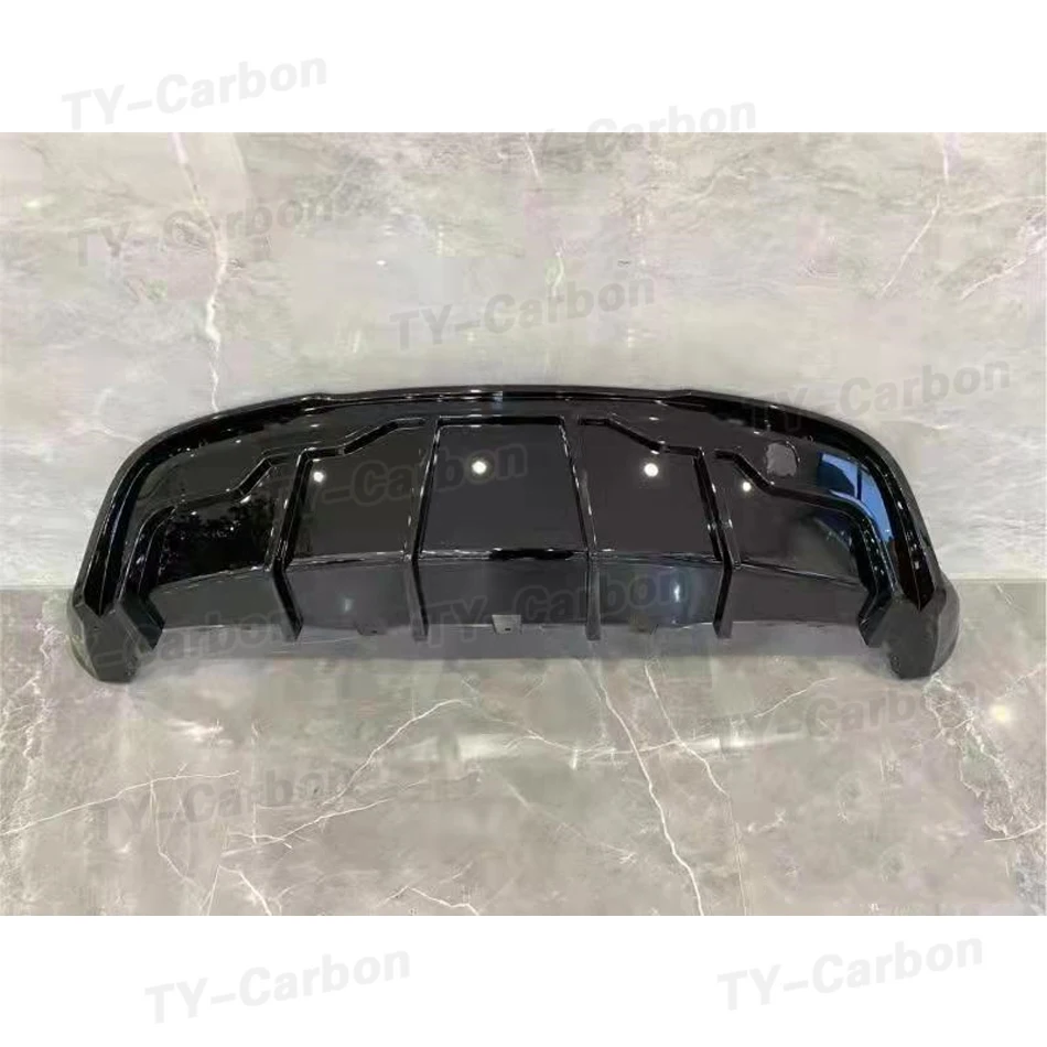 For Tesla Model Y Rear Bumper Diffuser Lip ABS Bright Black Look Side Splitter Guard Plate Cover Chin Lid 2020+