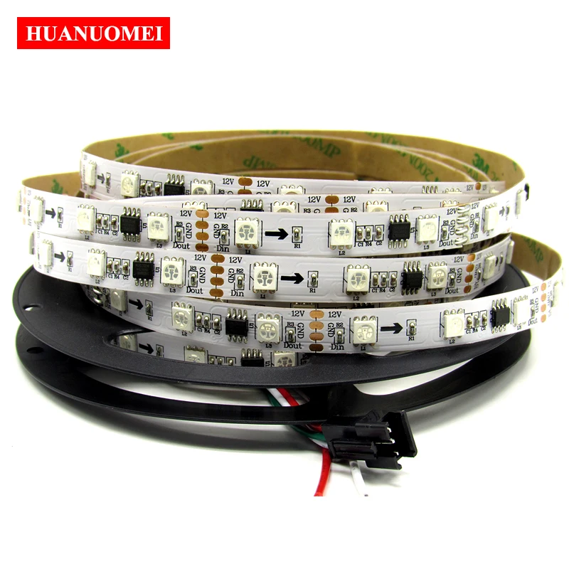 12 V 48 LEDs/M WS2811 LED Strip 5050 SMD RGB Smart Adresseerbare Digitale TV Pixel Licht Flexibele Tape verlichting Decoratie Neon Lamp