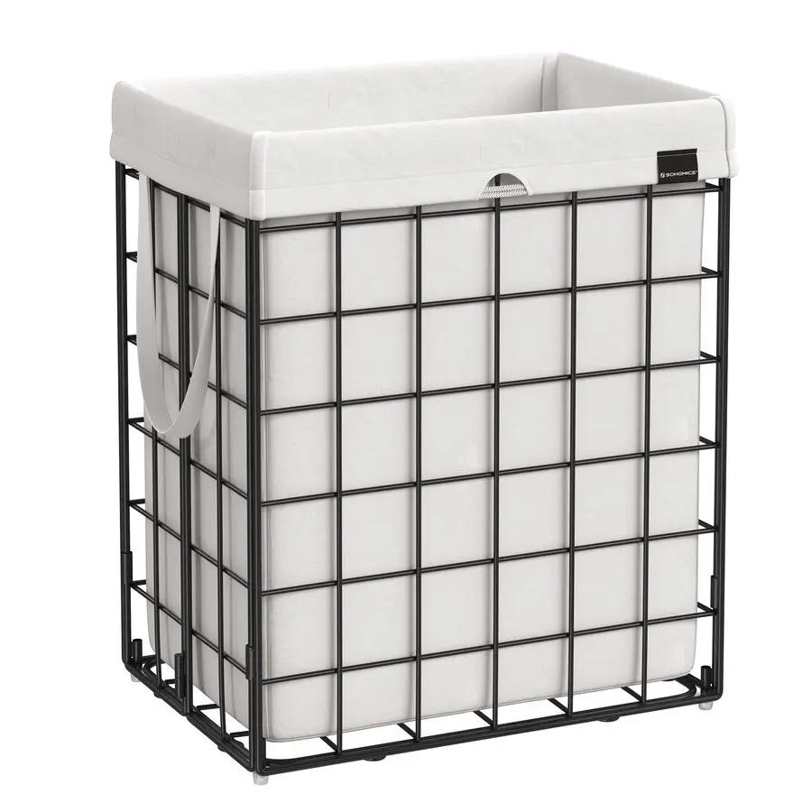 

Laundry Hamper, 23.8 Gal. 90L Laundry Basket, Collapsible Clothes Hamper, Black and White ULCB190W01