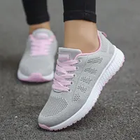 Femmes Chaussures Décontractées Mode Respirant Marche Maille FlatShoesSneakers Blanc Femme Chaussures 2