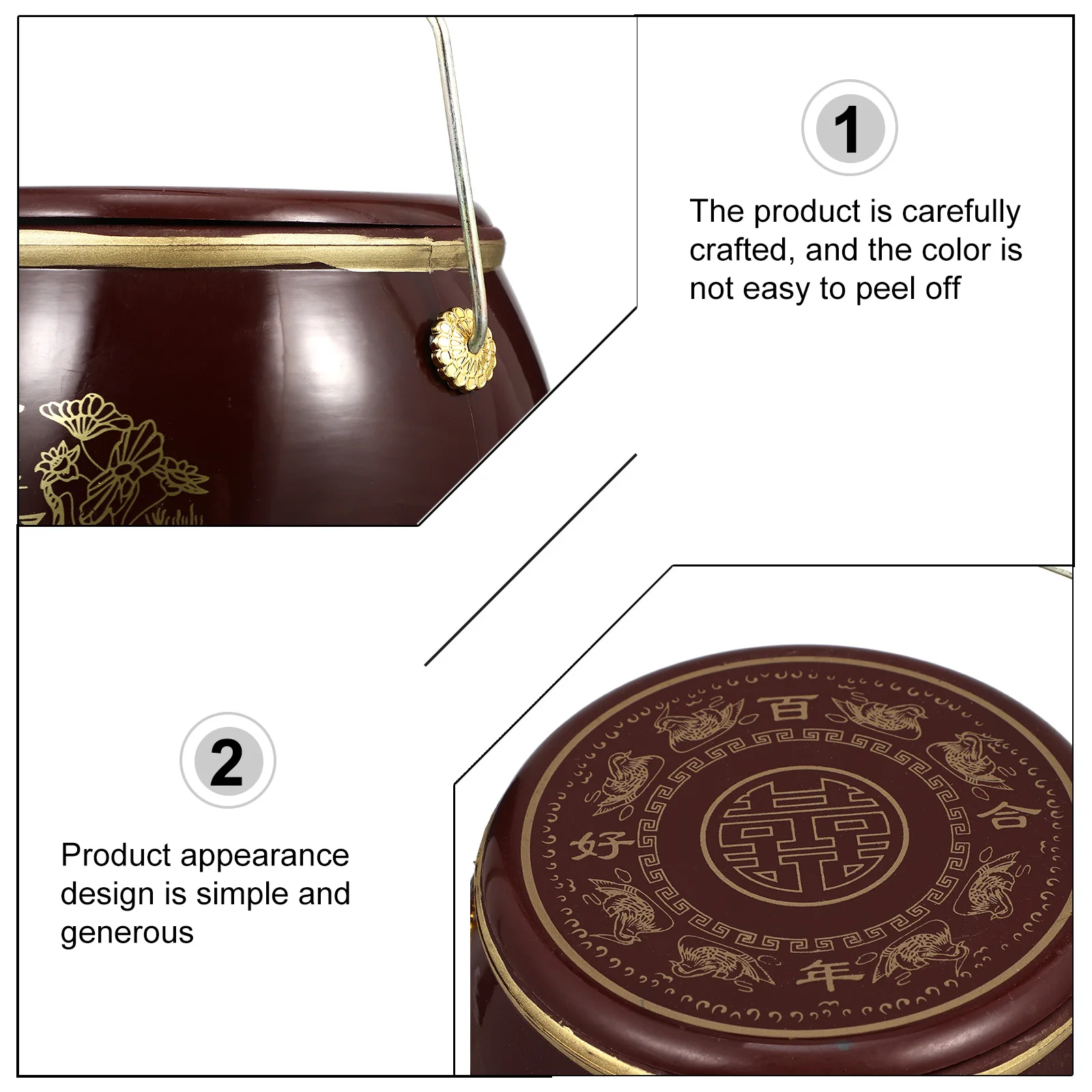 

Plastic Storage Barrel for Eggs Wedding Snacks Portable Lightweight Bridegroom Cake Barrel Chinese naments Tools Box