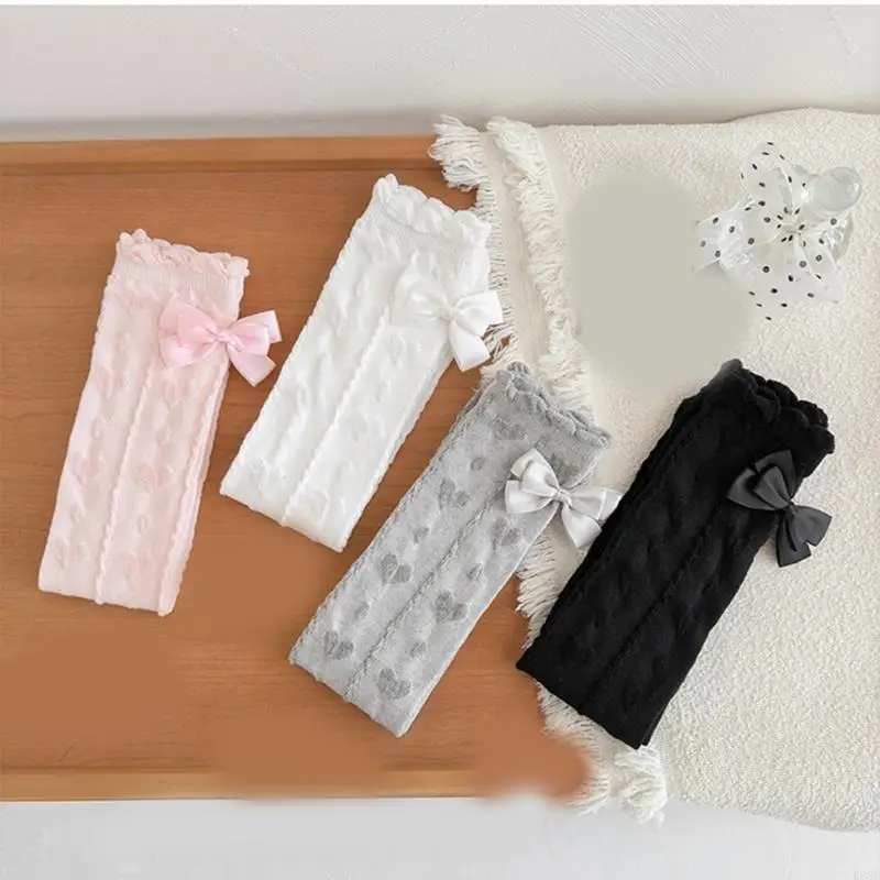 K8GF المألوف فوق جوارب الركبة الجوارب القطنية للأطفال Bowknot الجوارب الطويلة التصوير الزي الجوارب للفتيات الذين تتراوح أعمارهم #2