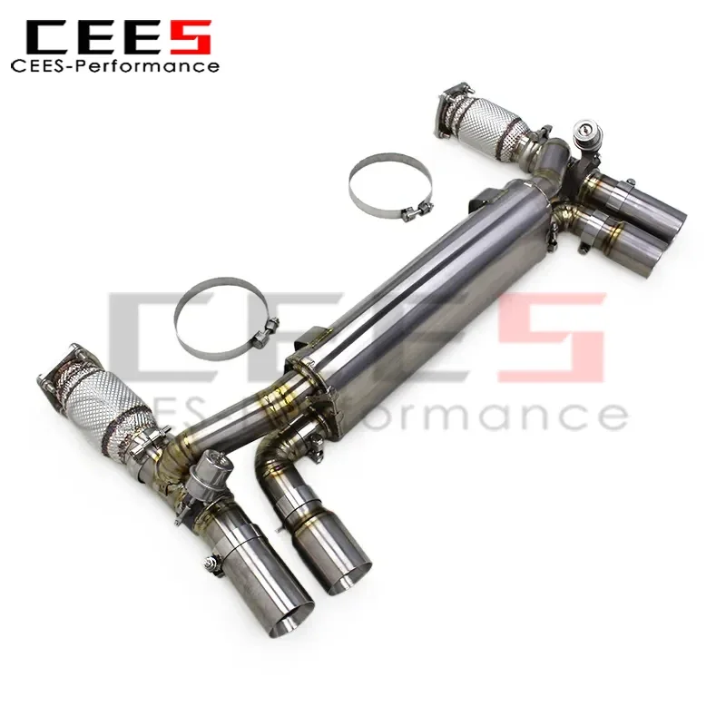 

cees Exhaust Muffler System Catalyst catted Downpipe For Porsche 911 996 TURBO 3.6 1997-2005 Titanium Valvetronic Exhaust Pipe