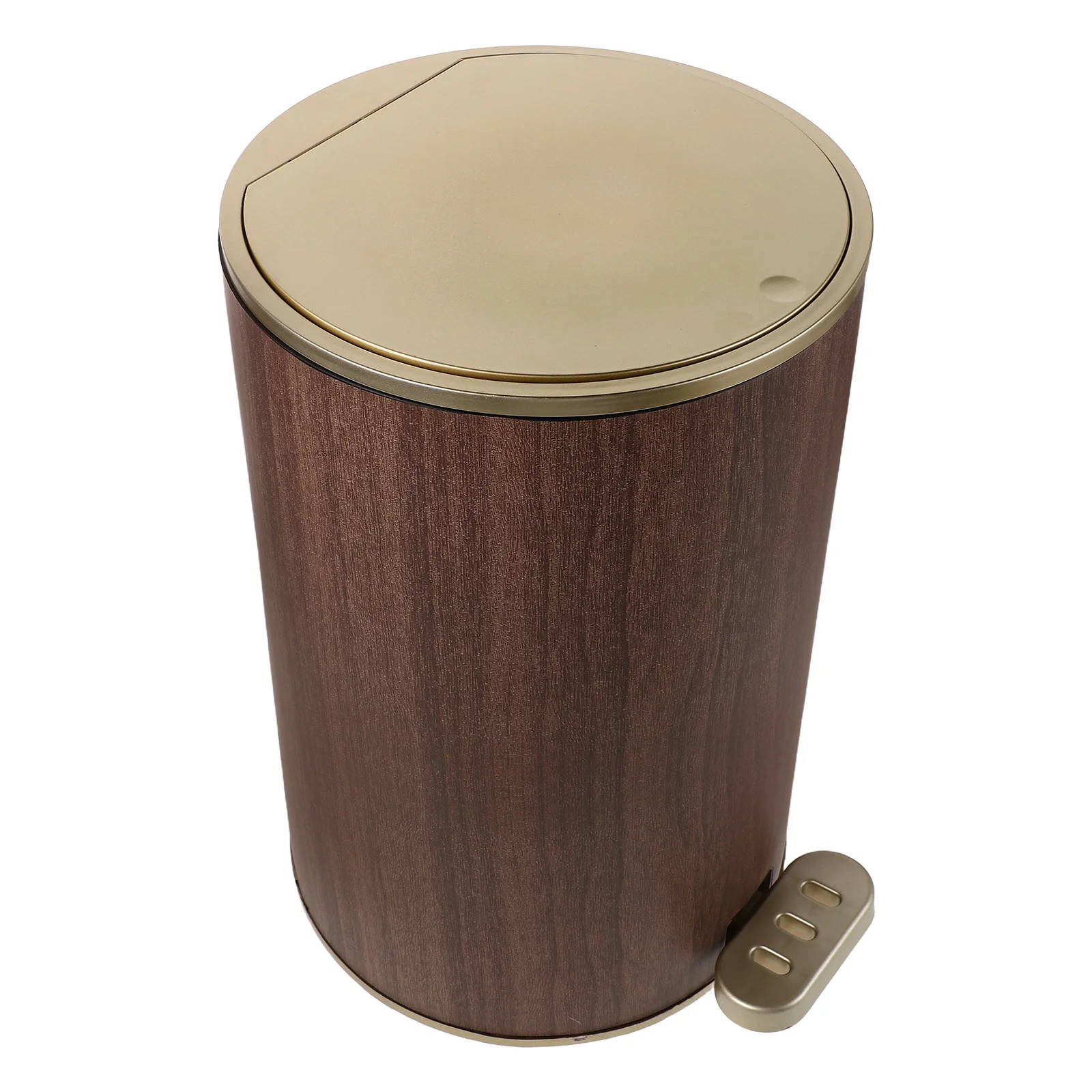 

Large Capacity Foot Pedal Trash Can Dual Opening Bathroom Kitchen Round Plastic Wastebin Hands Free Garbage Container