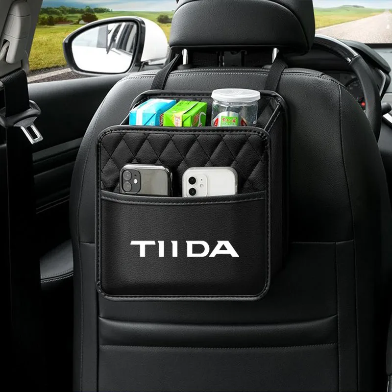 Auto Seat Back Multi-Pocket Hanging Organizer Collector Storage For Nissan Tiida Car Accessories Protectors for Trip Kids Travel