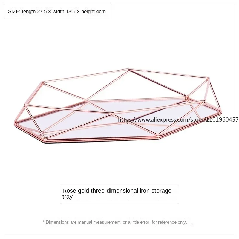 European Glass Metal Kitchen Storage Tray Gold Oval Dotted Fruit Plate Freezing Jewelry Display Rotary Candy Decor Tray Mirror