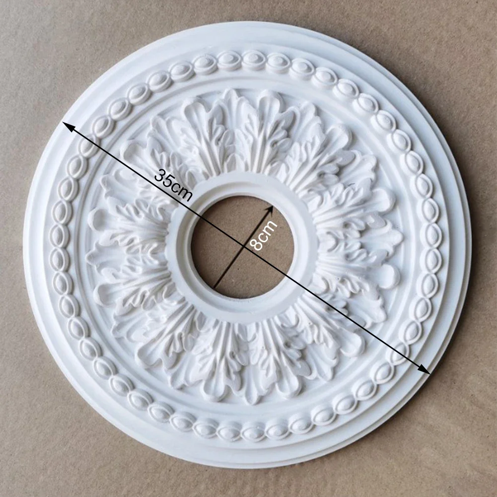 

Home PU Lamp Plate Imitation Plaster Disc Flower Plate Simple Round Ceiling Shape Lamp Pool Chandelier Base Lamp Holder