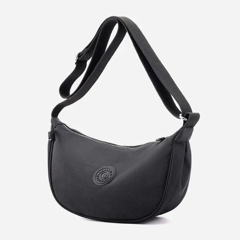 Borsa a tracolla Hobos in Nylon Casual per donna borse a tracolla a mezza luna borsa a tracolla da viaggio quotidiana Tote Lady di grande capacità