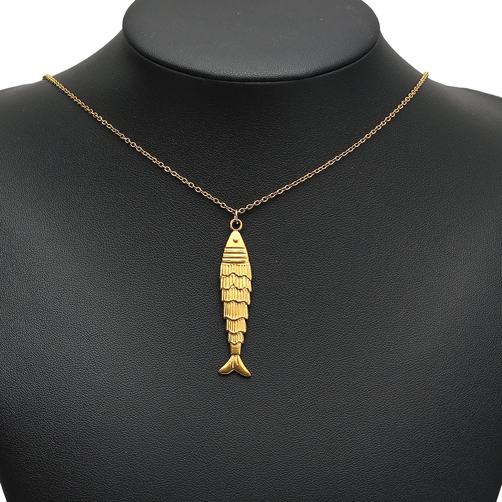 5 Stück Fisch-Anhänger aus Edelstahl, Meeres-Tier-Anhänger für DIY-Halsketten, Schmuckherstellung, Armbänder, Schmuckzubehör, Ohrringe – Detail 3