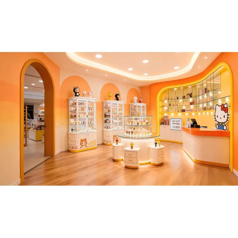 Lilai Tempered Glass LED Lit Metal Frame Collectible Figure Showcase for Retail Stores-High Quality Easy to Clean