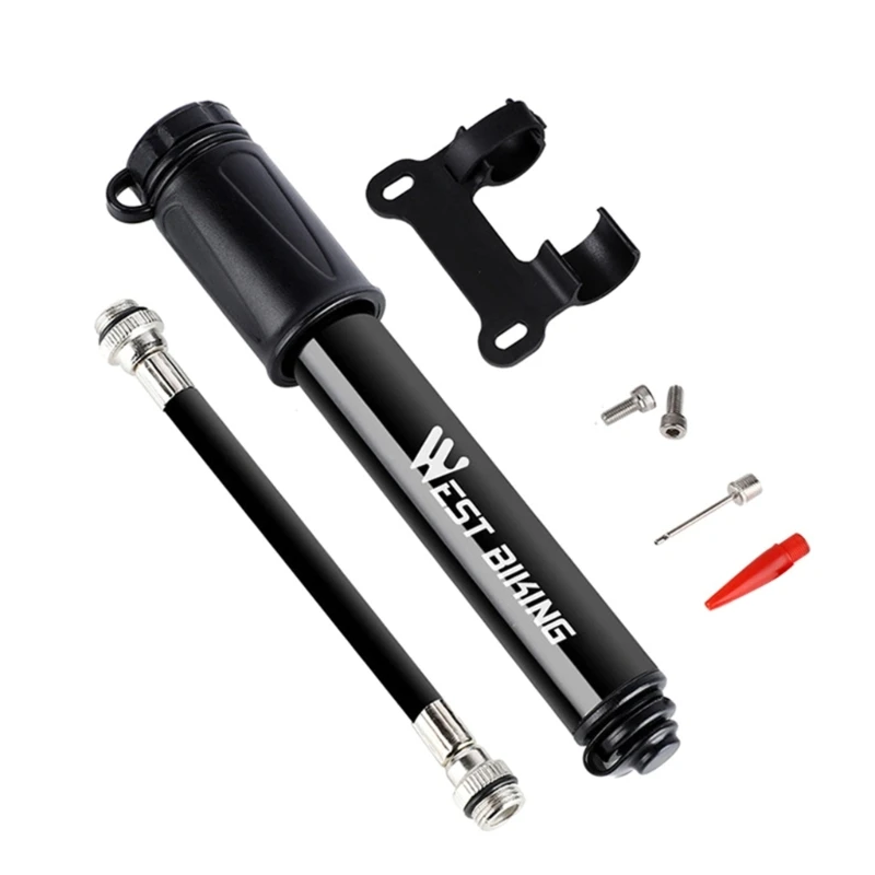 yunyun Portable Bicycles Tire Pump Compact-Mini Bike Pump 100PSI Air Hand Pump Aluminum-Alloy Durable Tire Pump Easy to Use