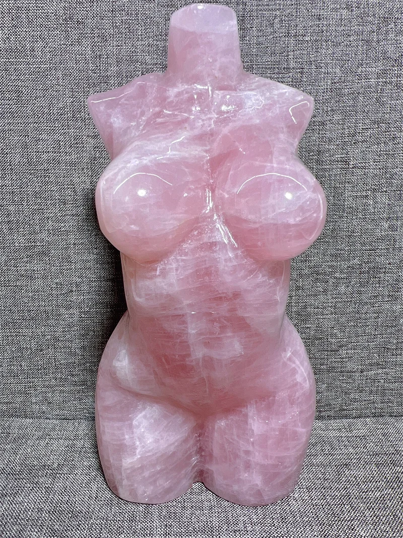 Natural Rose Quartz Doby Free Form Crystal Quartz Egg Sea Stone Mineral Madagascar Healing Palm Workmanship  Ornament Carving