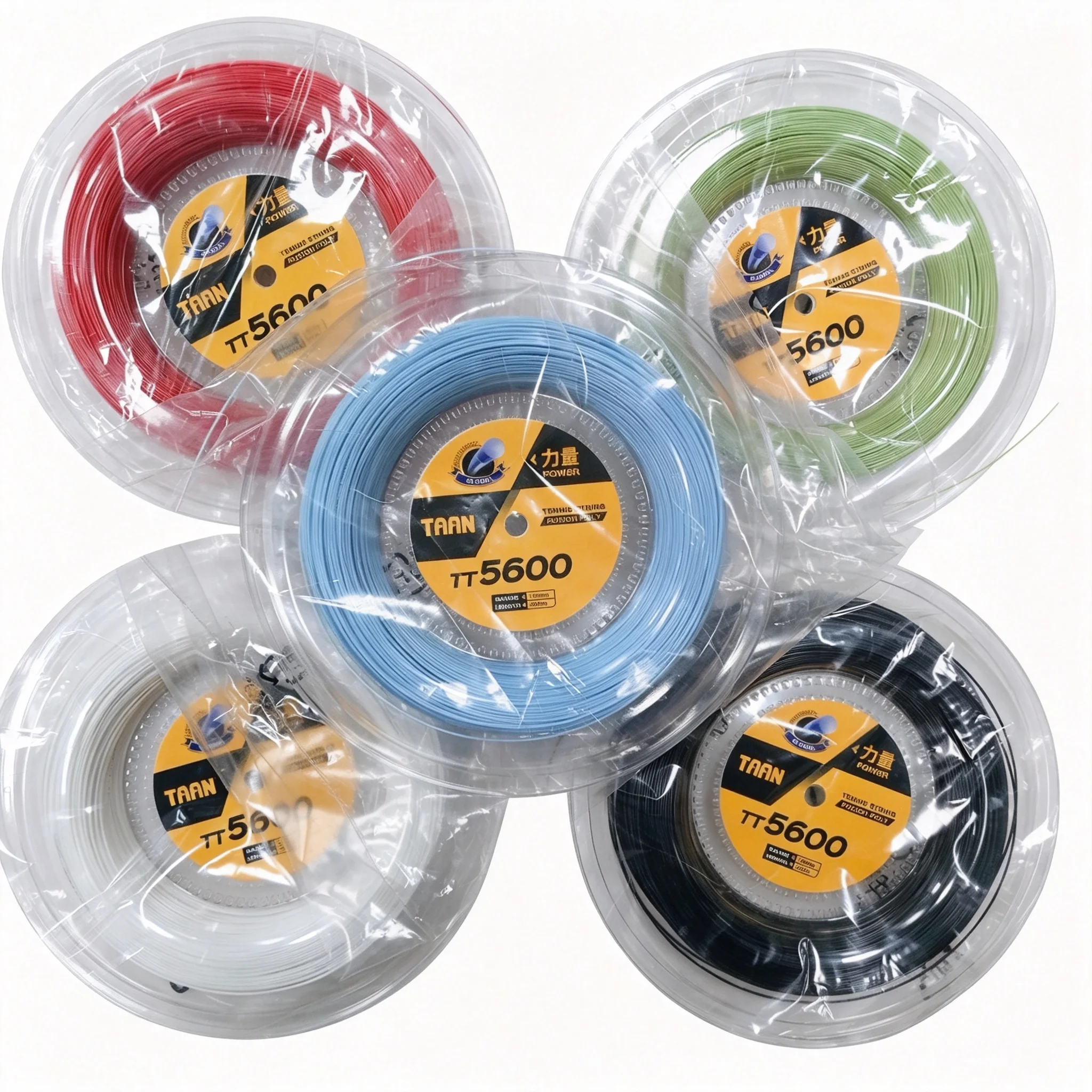 TAAN-TS5600 Power Polyester Hard-Line Strings, Tennis Racket String, 1.15mm, 200m Big Banger, 1 Reel