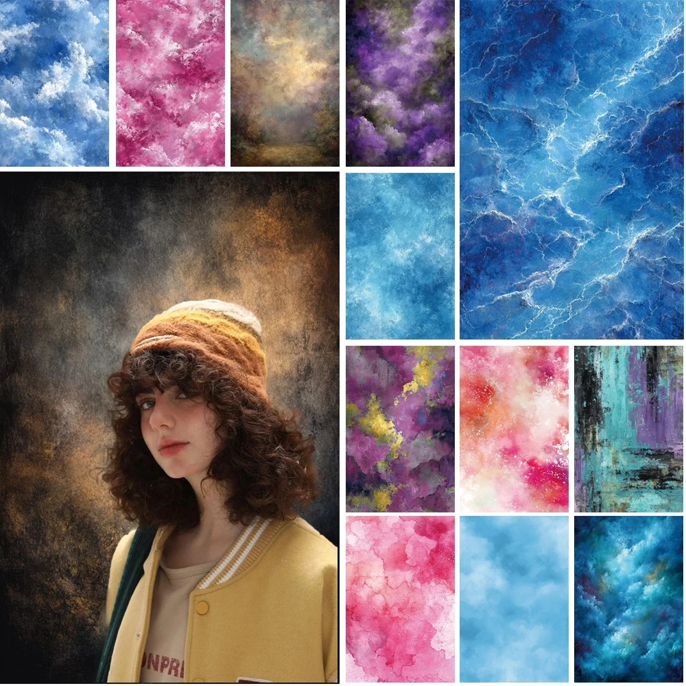 

MOON.QG Dreamy Gradient Textures Photography Background Fluid Rustic Color Backdrop Accessories Newborns Party Decorations Photo