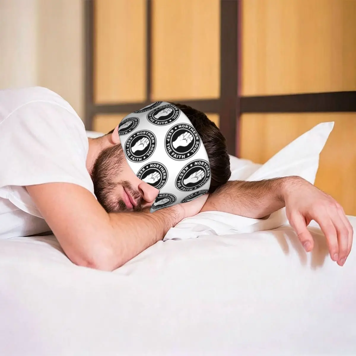 Northern Soul Keep The Fait sleep mask Light Blocking Portable Eye Cover for Girls Boys Home Sleeping Party Eyeshade eyepatch view 6
