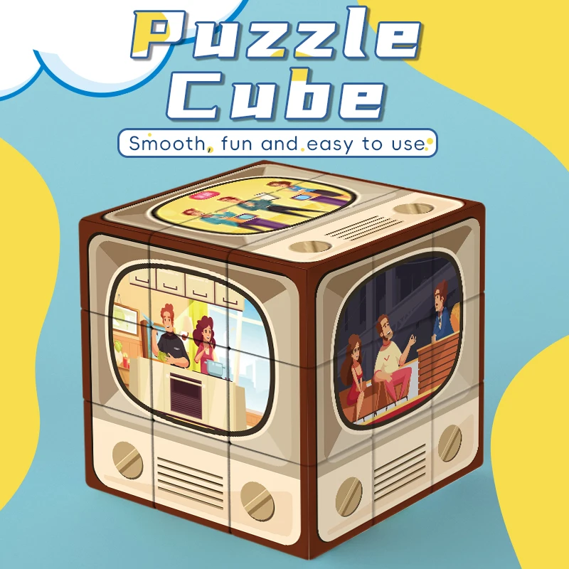 

Magic Cube 3x3x3 3DUV television program stress-relieving puzzle professional smooth speed game children's toy gift