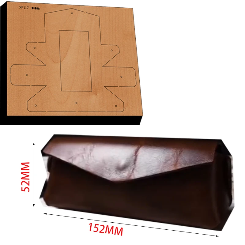 New Japan Steel Blade Wooden Die Glasses bag Wallet Leather Craft Punch Hand Tool Cut Knife Mould XF117