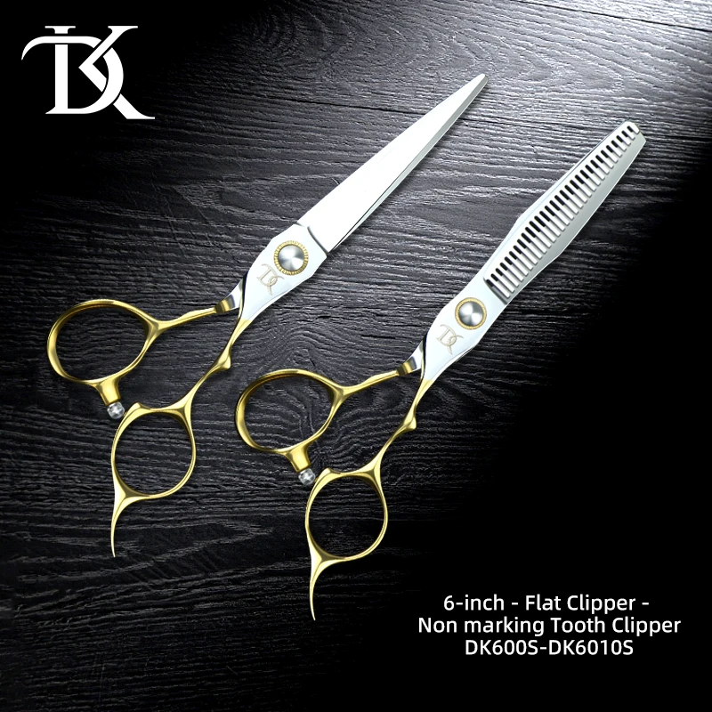 DK Gold handle Titan Scissors 6inch Comprehensive scissors Hair Scissors  6inch Comprehensive scissors Hair Scissors