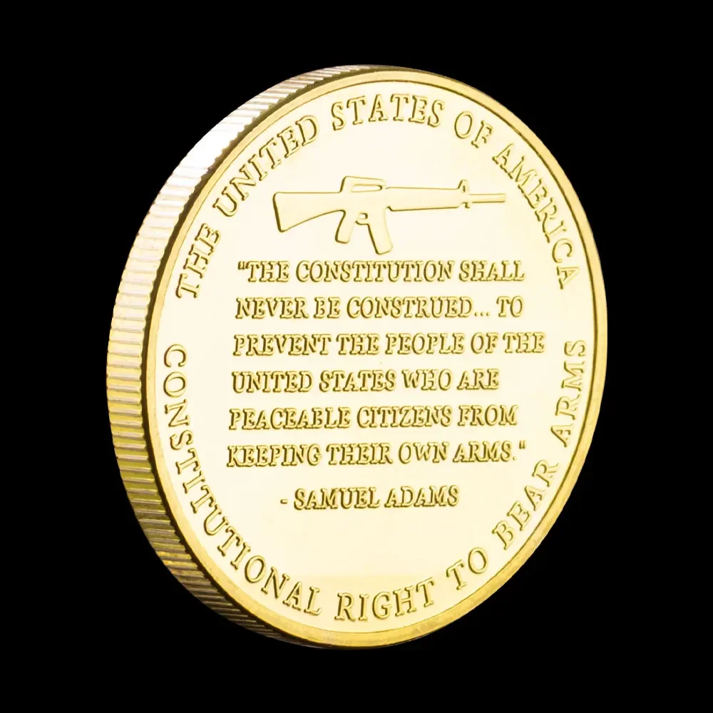 The Right To Keep and Bear Arms U.S. Military Coins Pistols Keeping The Peace Commemorative Coins Medals Gun Coins