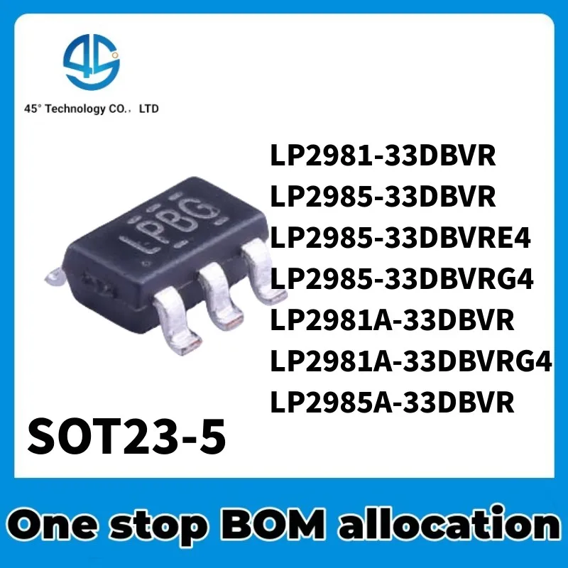 20PCS LP2981-33DBVR LP2985-33DBVR LP2985-33DBVRE4 LP2985-33DBVRG4 LP2981A-33DBVR LP2981A-33DBVRG4 LP2985A-33DBVR IC CHIPSET NEW