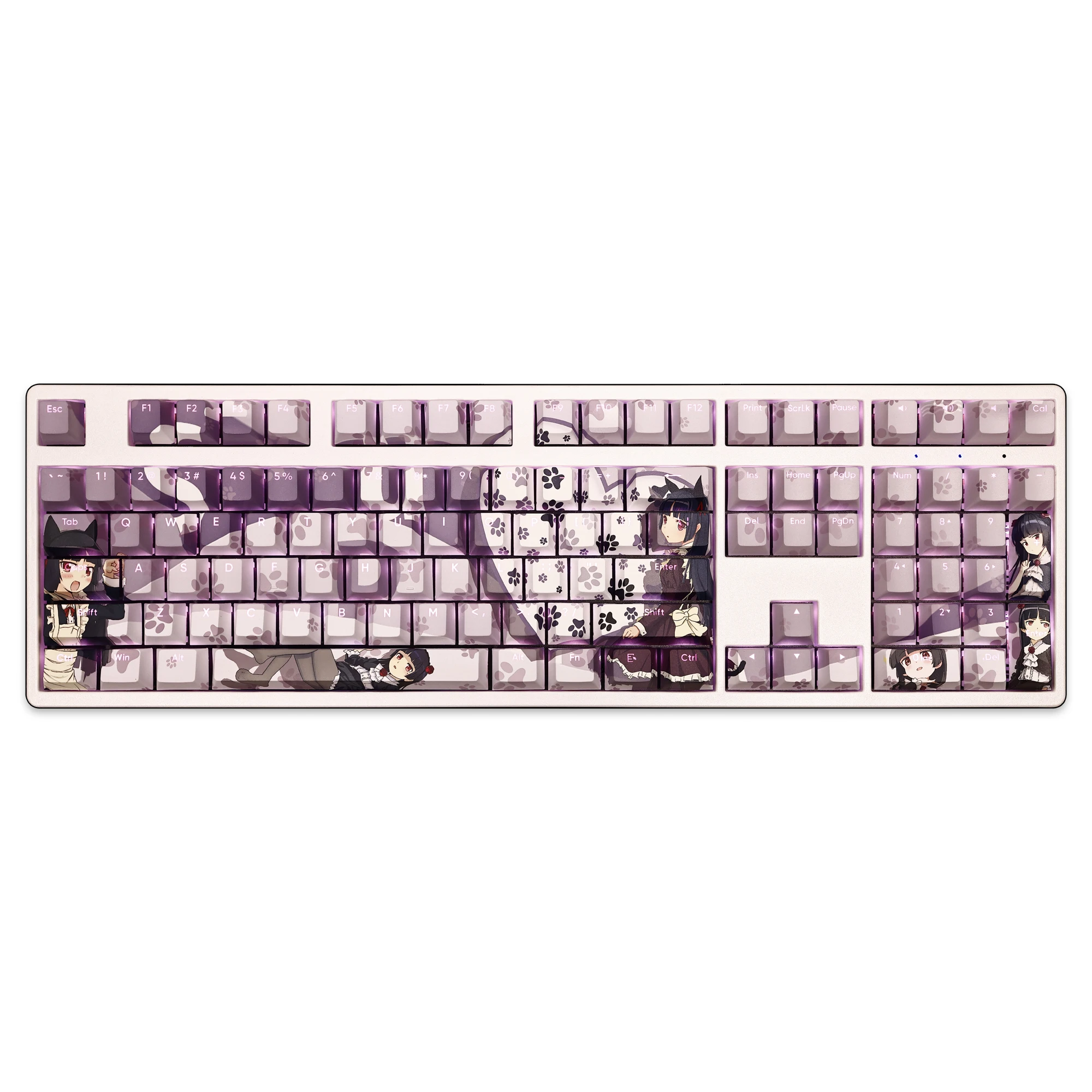 Imagem -05 - Gokou Ruri Pbt Keycaps 108 Teclas por Conjunto Pbt Jogos de Anime Beauty Girl Cereja Altura Faça Você Mesmo Teclados Mecânicos