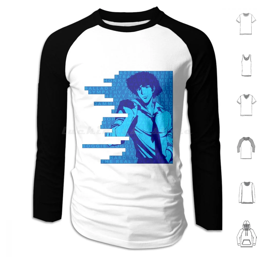 Asteroid Blues Hoodie Cotton Long Sleeve Spike Faye Japan Anime Film Music Nostalgic Corgi #1