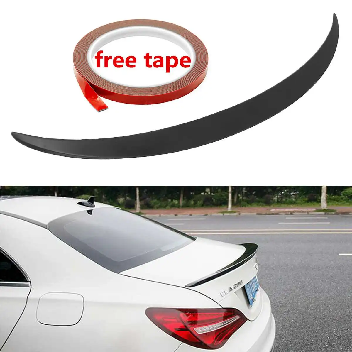 ABS Plastic W117 Car Rear Trunk Boot Lip Spoiler Wing Lid ForBenz CLA Class W117 C117 For AMG 4dr 2014- Car Wing Spoiler ABS