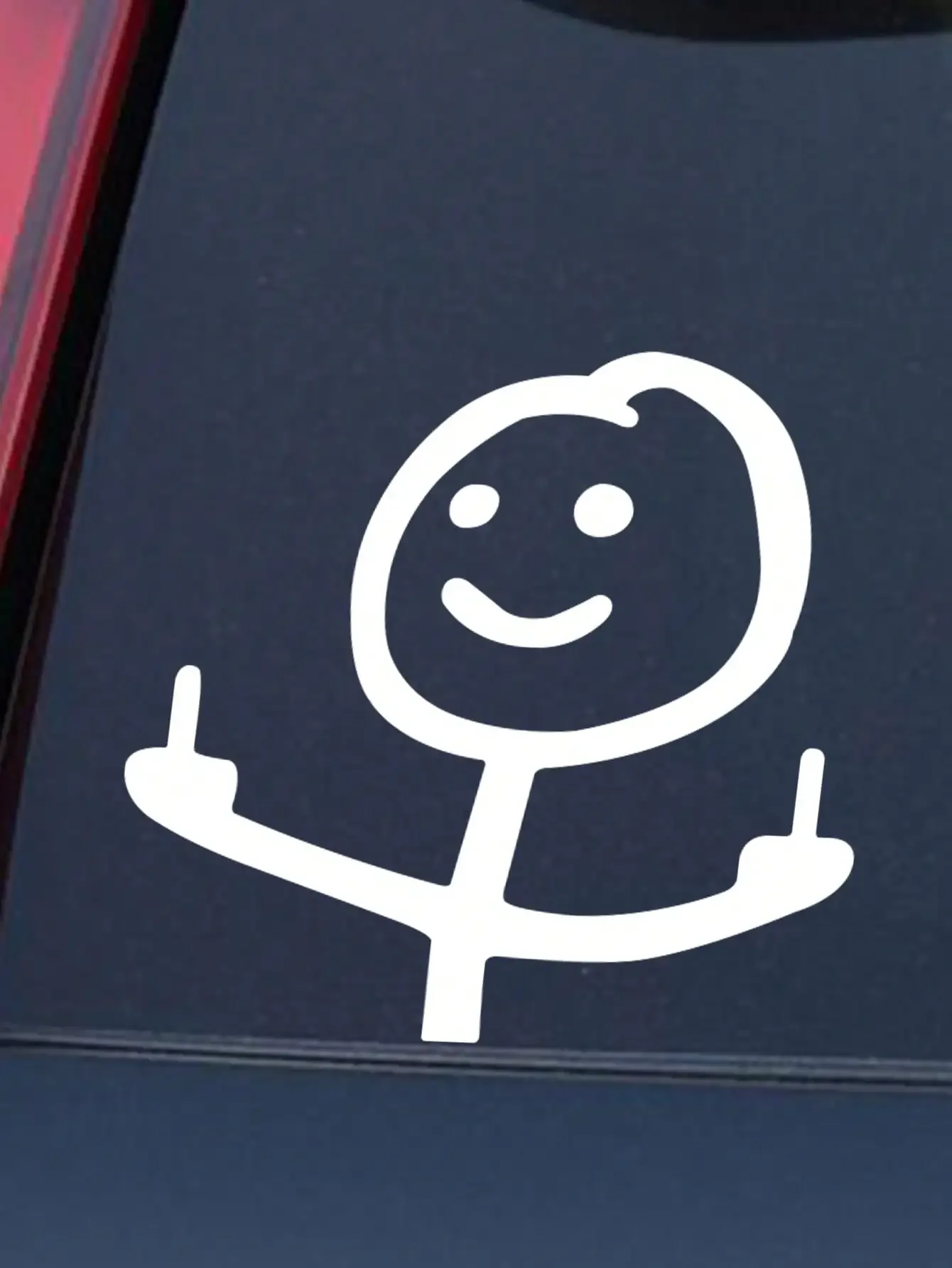 Linda pegatina con diseño de cara sonriente de dibujos animados, que agrega un toque delicado a automóviles, computadoras portátiles, refrigeradores, equipaje y otros artículos diarios, el pequeño regalo perfecto