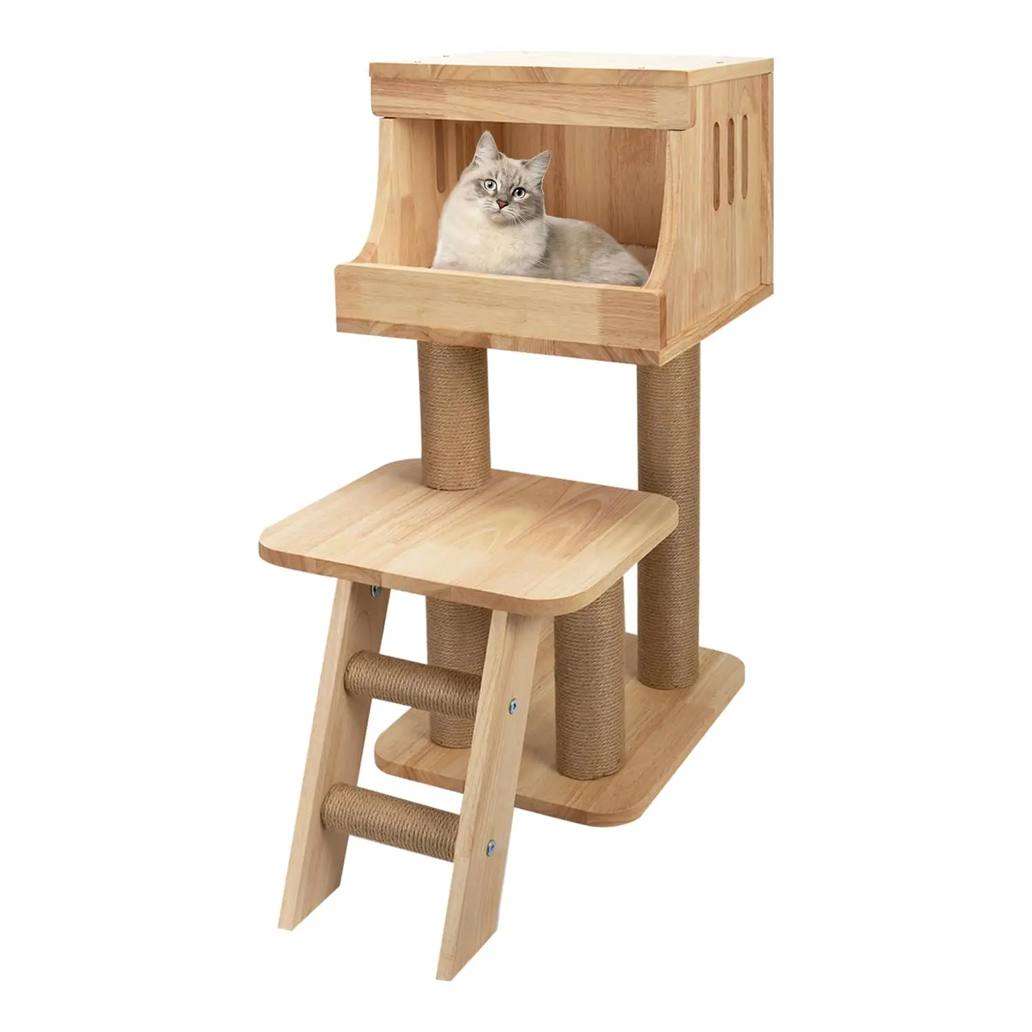 

XIANGLONG Hot Sale Integrated Multi-level Pet Cat Tree Tower Scratcher Pet Jumping Platform Wooden Cat Climbing Tree