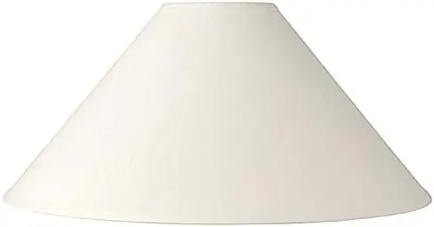 

Extra Large 2 Feet Wide Empire Lamp Shade Linen Chimney White 6" Top x 13.5" High Spider with Replacement Harp and Finia