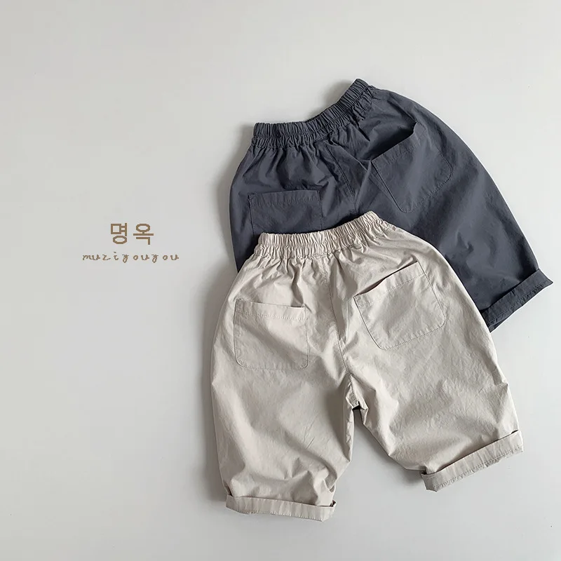 2026 Summer New Children Loose Trousers Baby Boy Girl Solid Loose Wide Leg Pants Cotton Kids Thin Casual Pants Toddler Clothes