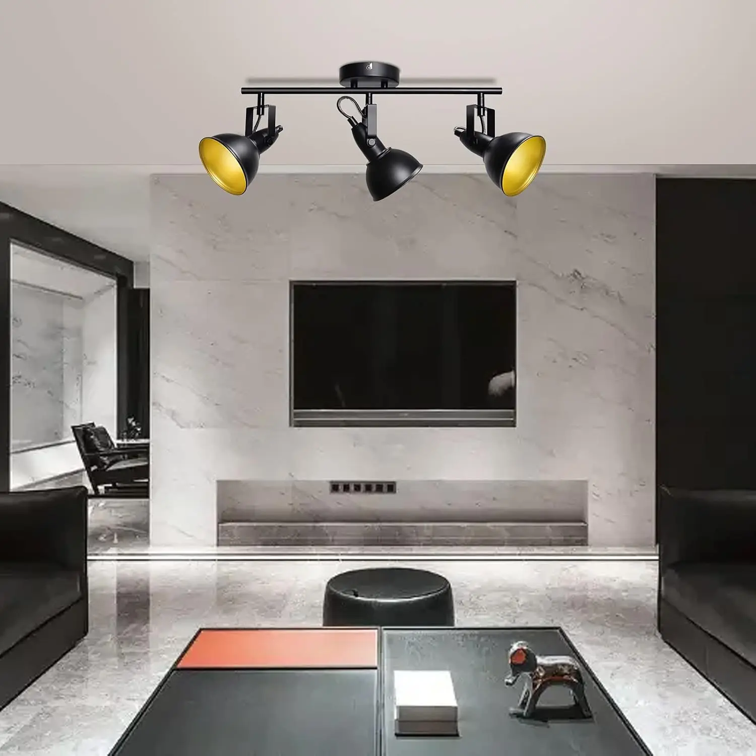 

Vintage Modern Full Track Lighting Kit E12 Base 360 Degree Adjustable Track Lighting Spotlight