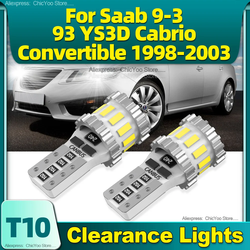 

T10 W5W 18SMD Car Led Bulb Canbus Clearance Lights 6000K For Saab 9-3 93 YS3D Cabrio Convertible 1998 1999 2000 2001 2002 2003