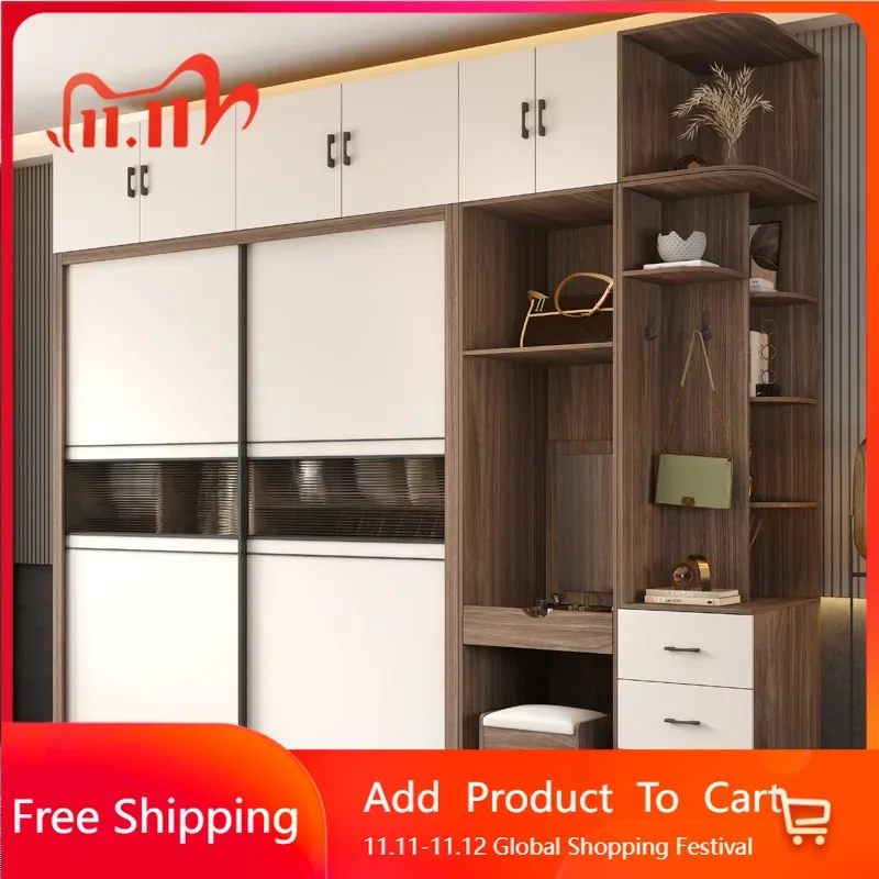 

Jewelry Sliding Door Wardrobes Orgnizer Luxury Storage Bedroom Wardrobe Organizer Clothes Organizer Muebles Hotel Furniture