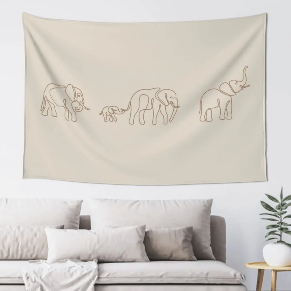 

elephant (white/beige) Tapestry Aesthetic Home Decor Mushroom Room Decore Aesthetic Art Mural Tapestry