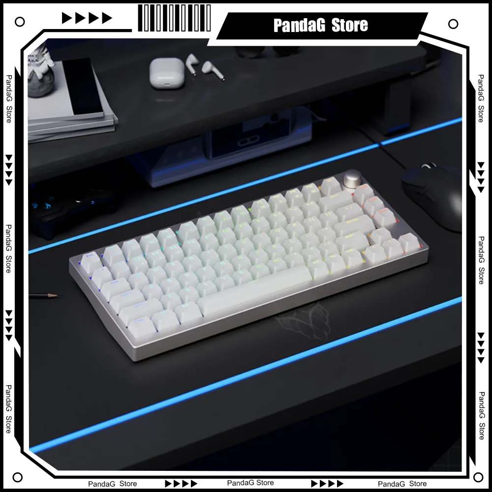 SKN Bluebird 75HE Magnetic Axis Mechanical Keyboard 75% 81 Keys Wireless Tri-mode CNC Aluminum RT 0.2-3.8mm DKS Web Drive Gaming