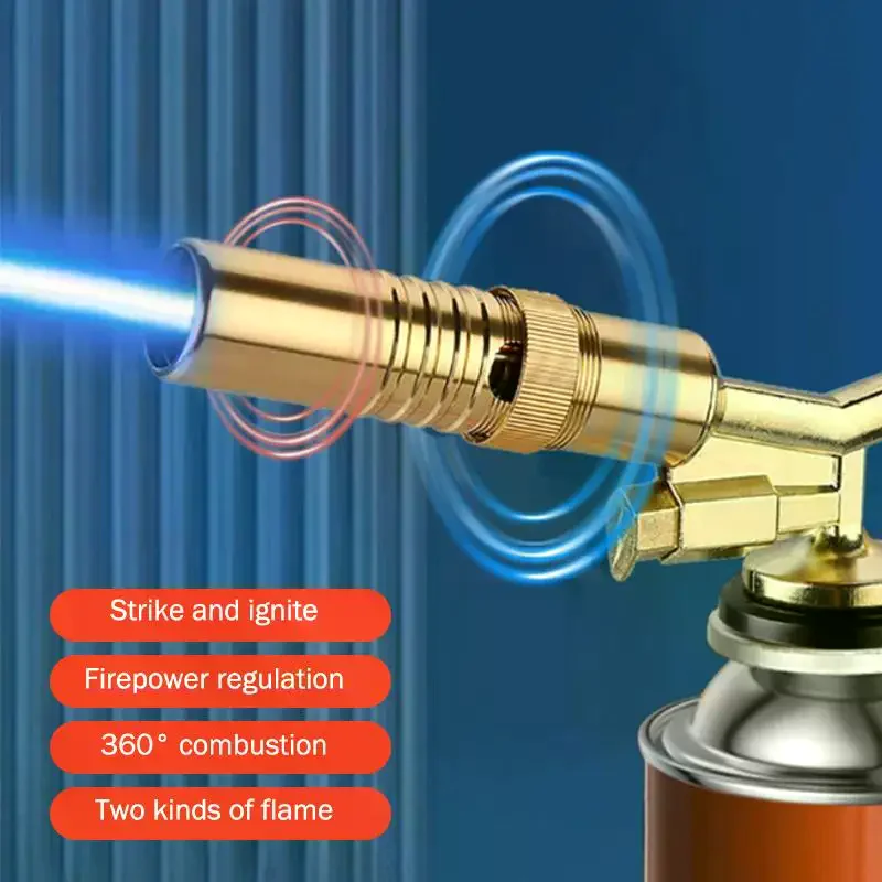 Portable Butane Burner Flame Gas Torch For Camping Barbecue Metal Welding Heater Lighter Flame  For Cooking Outdoor