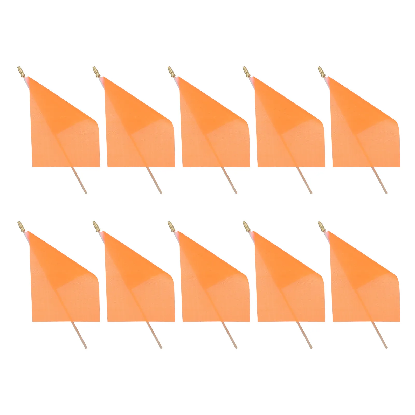 10Pcs Mini Flags Hand Held Flags Gold Tipped Solid Wood Stick Rectangle Blank for DIY Patriotic Crafts Classroom Memorial Day