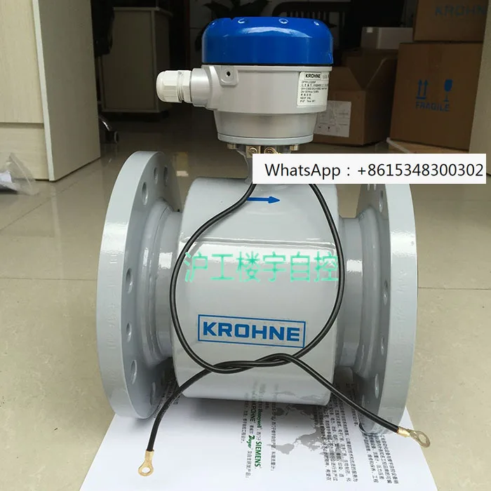 KROHNE Cologne Electromagnetic Flowmeter OPTIFLUX2100W Rubber Lining 316L Electrode Split DN125